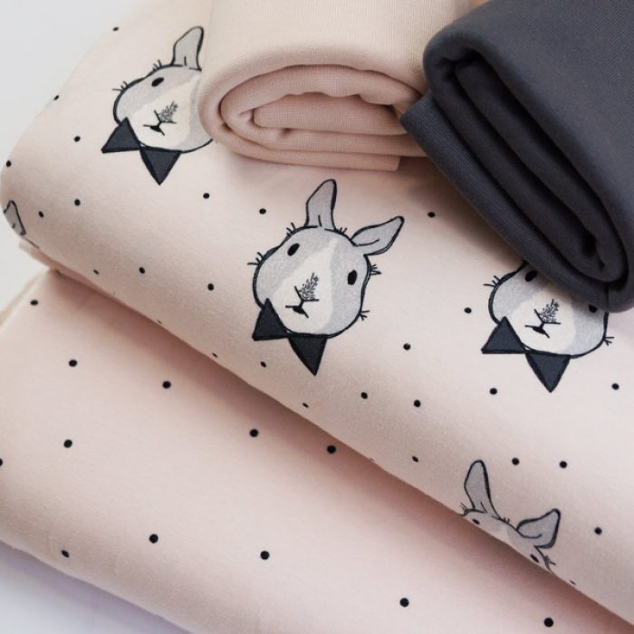 Bunny Bow rosa & Dots