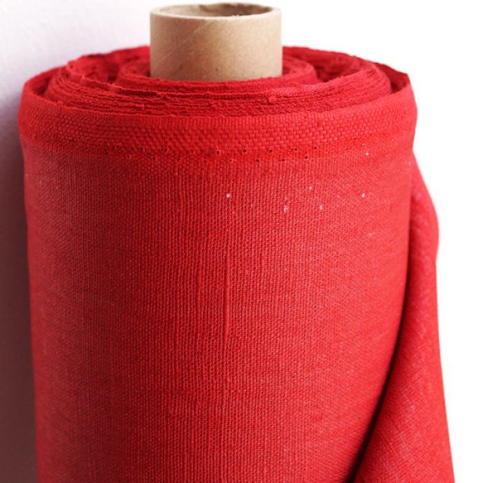 Coated Linen red