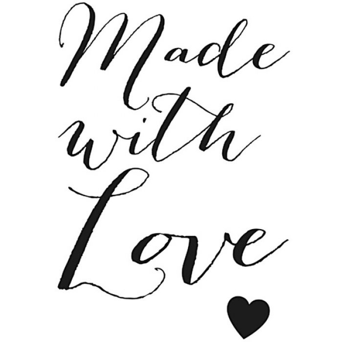 Holzstempel Made with Love
