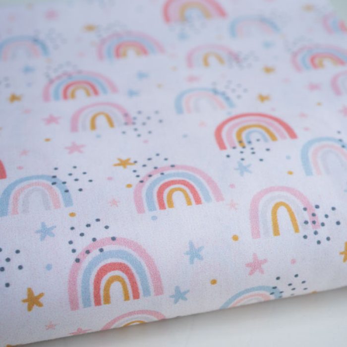 Rainbows and Stars - Popeline