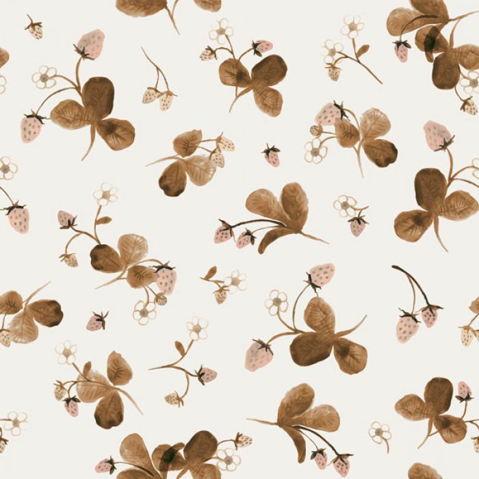 strawberry white Jersey - Family Fabrics