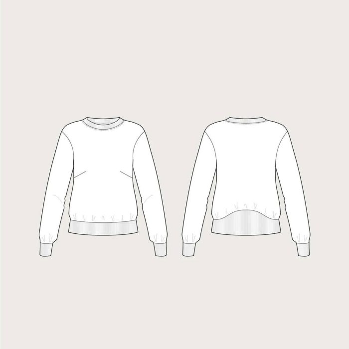 High Cuff Sweater – Schnittmuster Damen Pullover