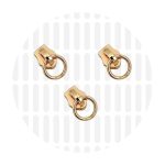 Zipper Zoo - SMALL RING dunkles Gold