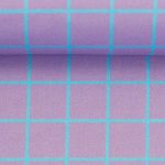 Happy Canvas Story Stoff mit lila Grundton und blauem Grid Muster aus Baumwollcanvas