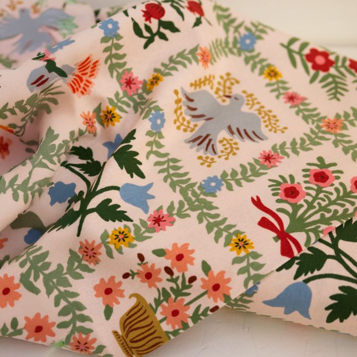 Rifle Paper Garden Album Canvas Cream floraler Baumwoll Leinen Canvas Stoff