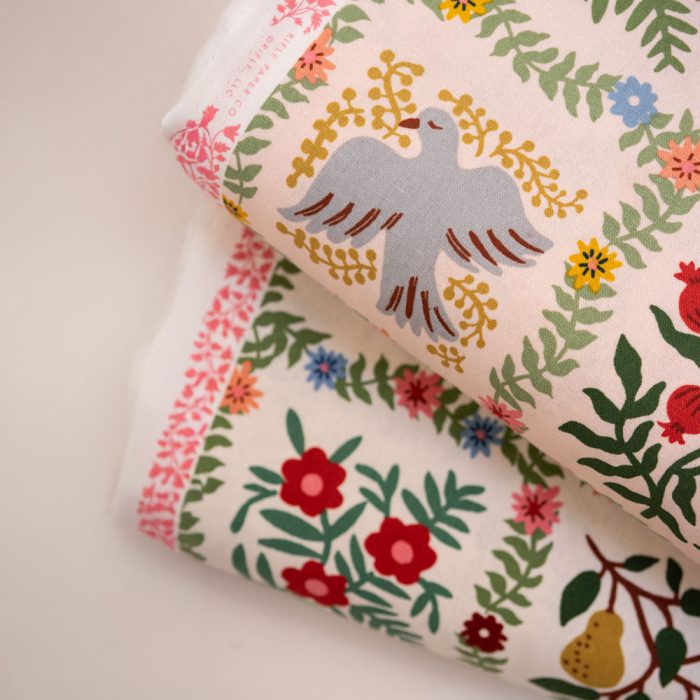 Rifle Paper Garden Album Canvas Stoffstruktur Baumwolle Leinen